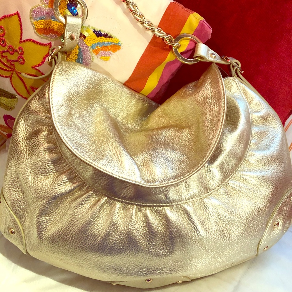Bebe Bright Gold Purse - Good Condition
